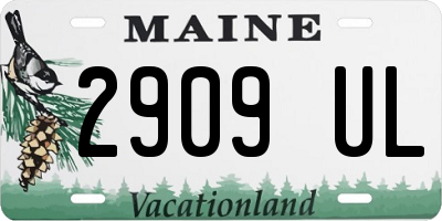 ME license plate 2909UL