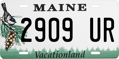 ME license plate 2909UR