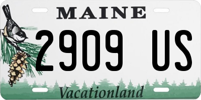ME license plate 2909US