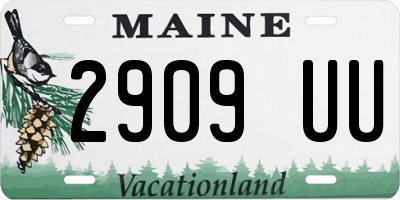 ME license plate 2909UU