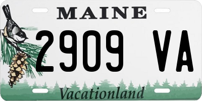 ME license plate 2909VA