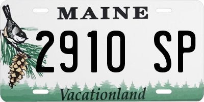ME license plate 2910SP