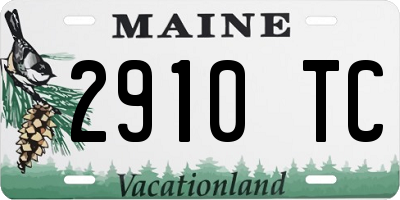 ME license plate 2910TC
