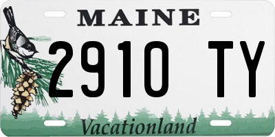 ME license plate 2910TY