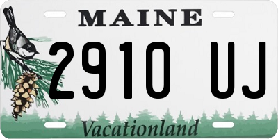ME license plate 2910UJ