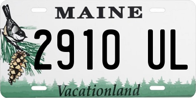 ME license plate 2910UL