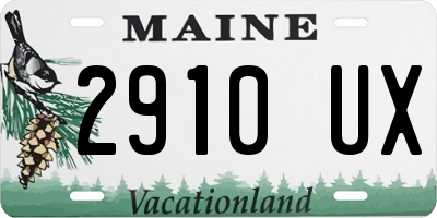 ME license plate 2910UX