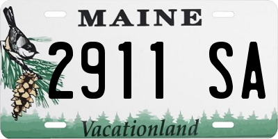 ME license plate 2911SA