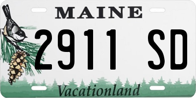 ME license plate 2911SD