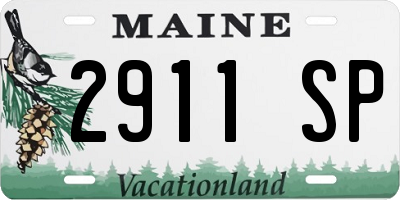 ME license plate 2911SP