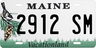 ME license plate 2912SM