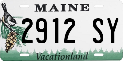 ME license plate 2912SY