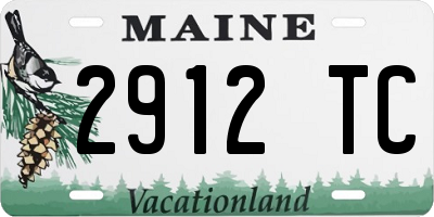ME license plate 2912TC