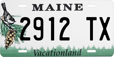 ME license plate 2912TX