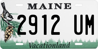 ME license plate 2912UM