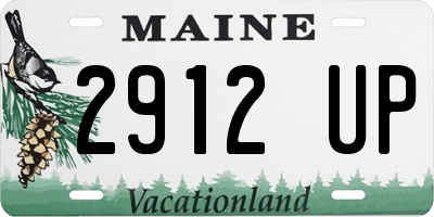 ME license plate 2912UP