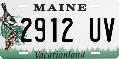 ME license plate 2912UV