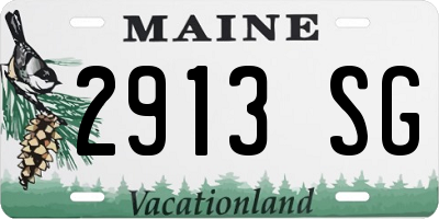 ME license plate 2913SG