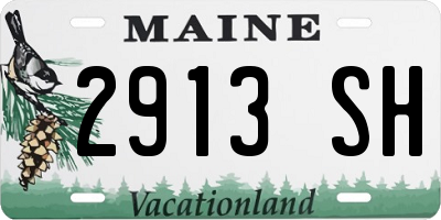 ME license plate 2913SH
