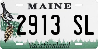 ME license plate 2913SL
