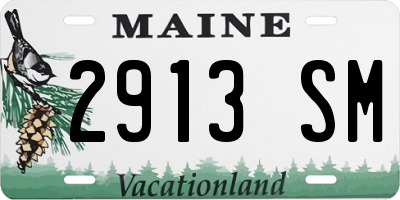 ME license plate 2913SM