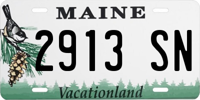 ME license plate 2913SN