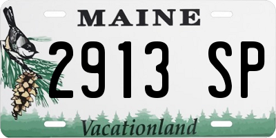 ME license plate 2913SP
