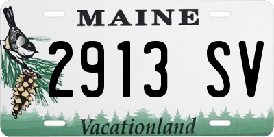 ME license plate 2913SV