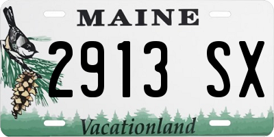 ME license plate 2913SX