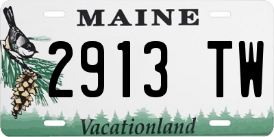 ME license plate 2913TW