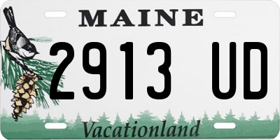 ME license plate 2913UD
