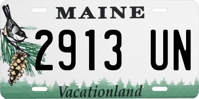 ME license plate 2913UN