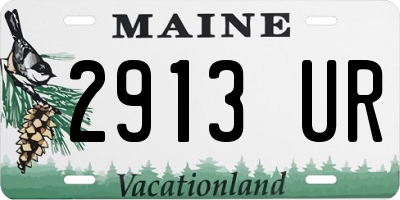 ME license plate 2913UR