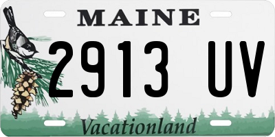 ME license plate 2913UV