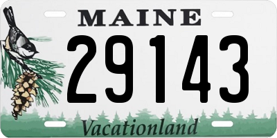 ME license plate 29143