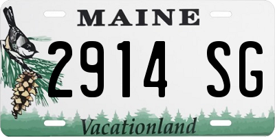 ME license plate 2914SG