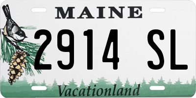 ME license plate 2914SL
