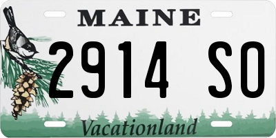 ME license plate 2914SO