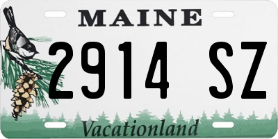 ME license plate 2914SZ