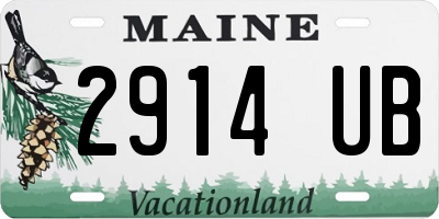 ME license plate 2914UB