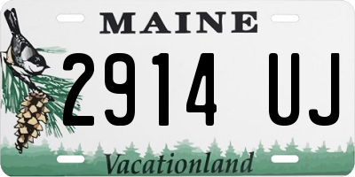 ME license plate 2914UJ