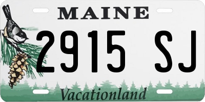 ME license plate 2915SJ