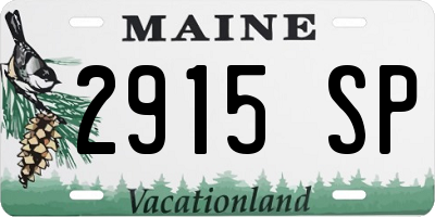 ME license plate 2915SP