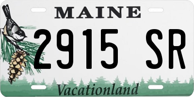 ME license plate 2915SR