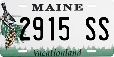 ME license plate 2915SS