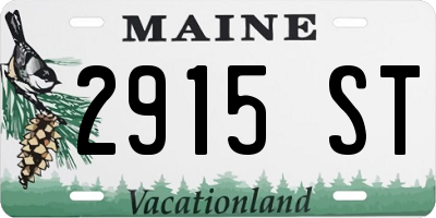 ME license plate 2915ST