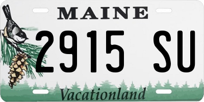 ME license plate 2915SU
