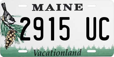 ME license plate 2915UC