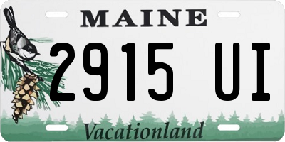ME license plate 2915UI