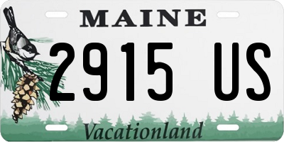 ME license plate 2915US
